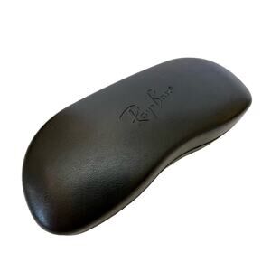 Ray Ban Leather Hard Shell Sunglasses Case Black Eyeglasses Storage Case